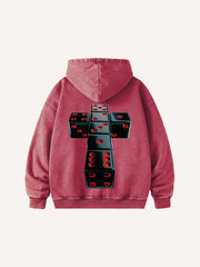 Faith is not a gamble but a testament to order Pure cotton printed sweatshirt