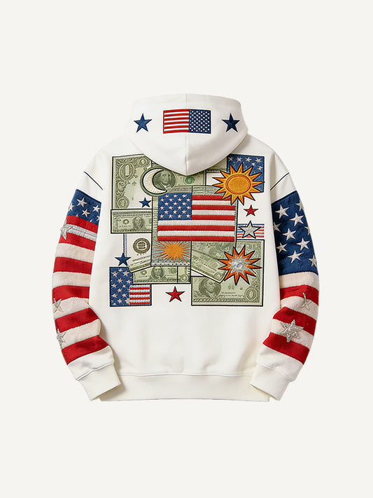Pirate Set Sail American Graphic Print Hoodie | Oversized Streetwear Sweatshirt