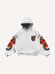 Rose Girl Textured Print Sweatshirt