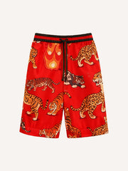 High-end textured trendy artist big-eyed shorts
