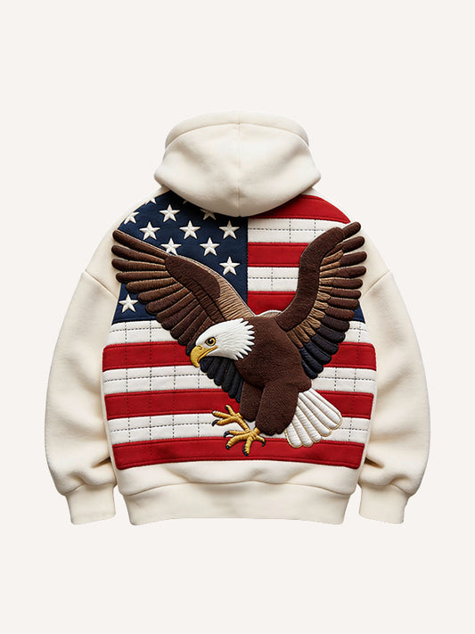 The True American Spirit Is Fearless Graphic Print Hoodie