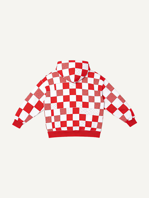 Plaid Legion Never Give Up Print Hoodie