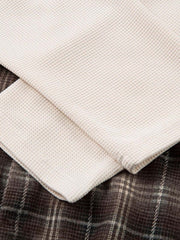 Cotton Street Distressed Plaid Faux Two-Piece Shirt