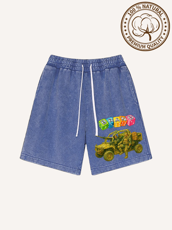 Attacking Soldiers Comfortable and Stylish Pure Cotton Washed Shorts