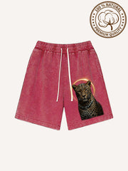 Heart Like a Cheetah Washed Cotton Shorts