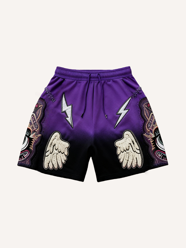 Flying Eye of Truth or Gods Eye Gradient Shorts