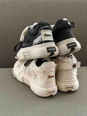 Platform Double Lace Canvas Sneakers