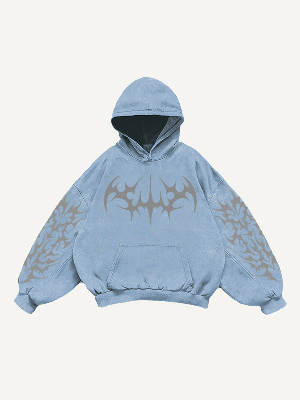 Designer classic distressed floral print sweatshirt