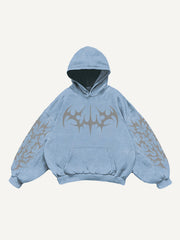 Designer classic distressed floral print sweatshirt