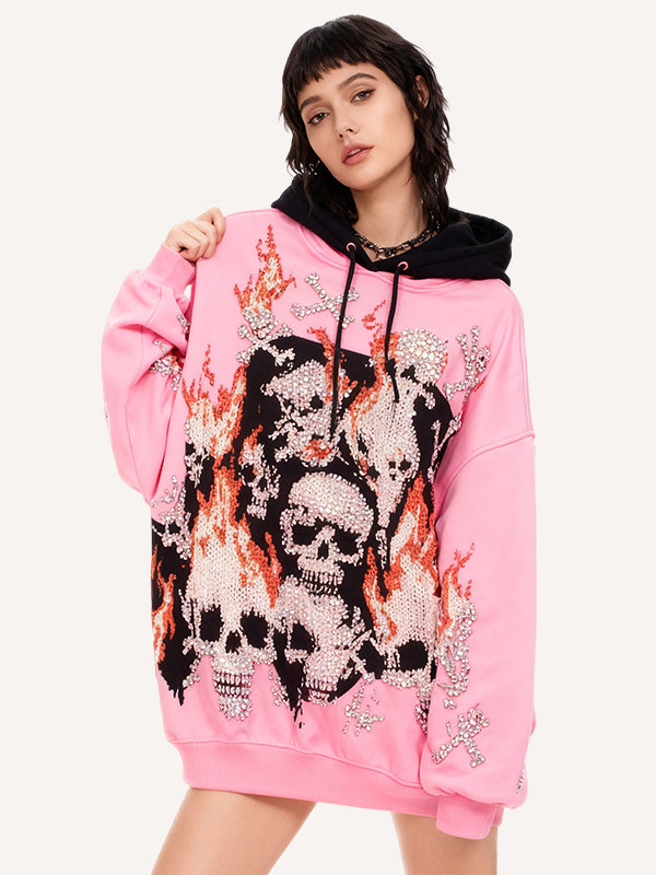 Flame Skull Monster Hoodie