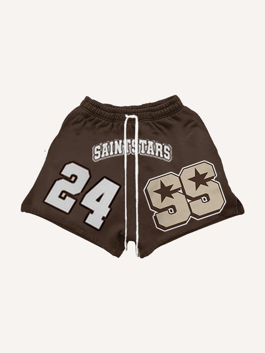 Street fashion patchwork hip-hop style rap shorts