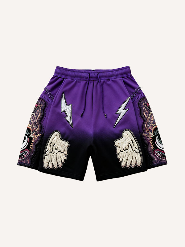 Flying Eye of Truth or God's Eye Gradient Shorts