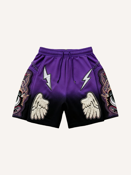 Flying Eye of Truth or God's Eye Gradient Shorts