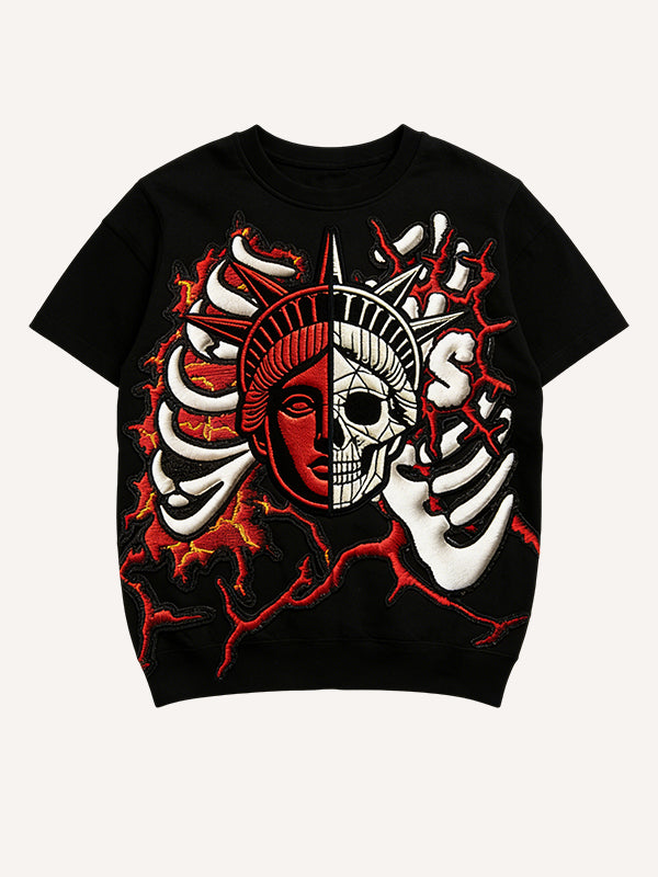 Statue of Liberty Doesn't Necessarily Mean Freedom Print Short-Sleeve