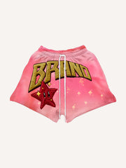 Flaming Ghost Eye Loose Shorts