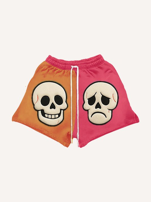Cute skull baseball shorts