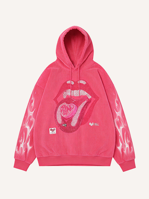Dangerous Kiss Loose Hooded Sweatshirt