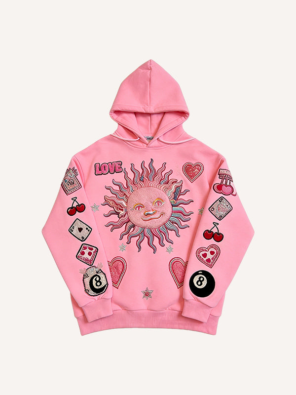 Love-themed printed sweatshirt