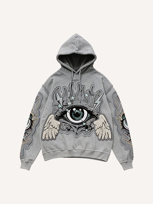 Flying Eye of Truth or Gods Eye Gradient Hooded Sweatshirt