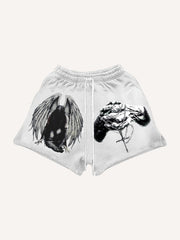 Angels Everywhere Print Shorts