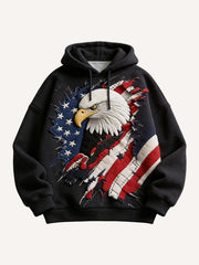 American Spirit Graphic Print Gift for Dad Hoodie