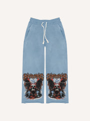 Artist-painted horror trousers