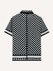 Premium Jacquard Plaid Lapel Shirt, Comfortable & Breathable, High-End Real Shot