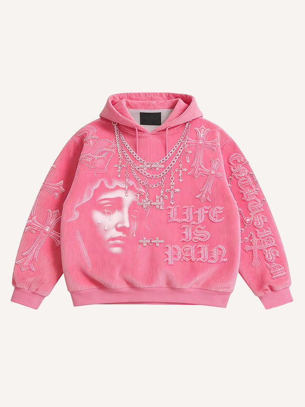 Our Lady is prayers bless us with peace and joy hoodie