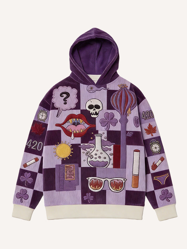 The Secret That Cannot Be Told: Corduroy Printed Sweatshirt