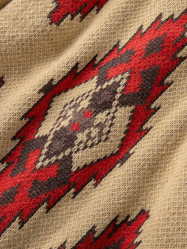 Double-line jacquard high-end collar multi-button sweater – snullo.co