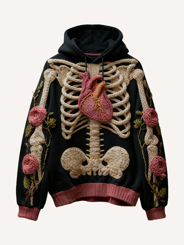 High-definition printed comfort sweatshirt with imitation knit technology