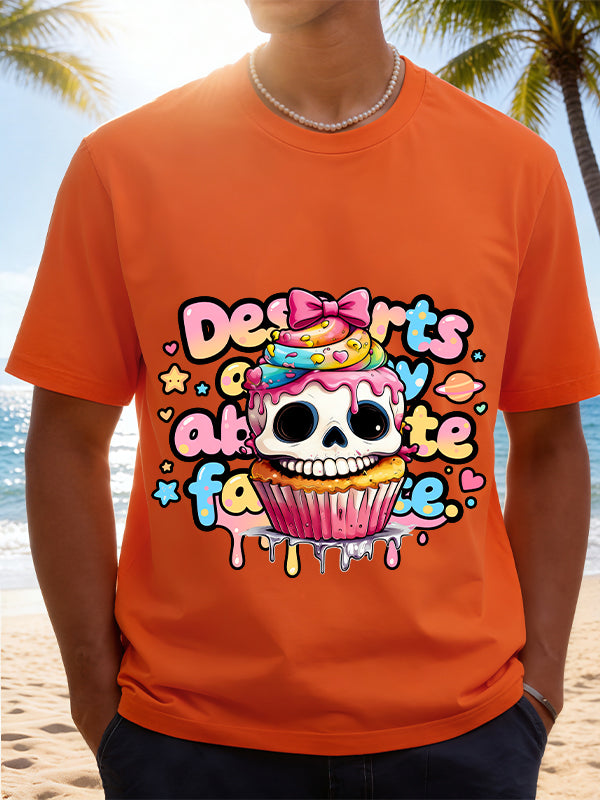 Desserts Fate Cute Skull Cupcake Graphic Tee