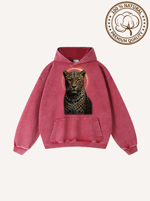 Heart Like a Cheetah Washed Cotton Sweatshirt