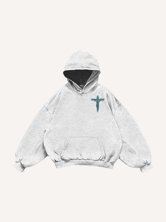 Angel or devil in our thoughts printed sweatshirt