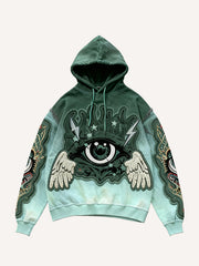 Flying Eye of Truth or God's Eye Gradient Hooded Sweatshirt