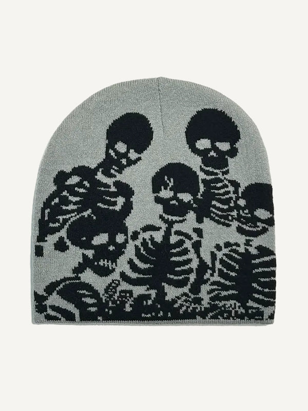 A group of little devils in warm knitted hats