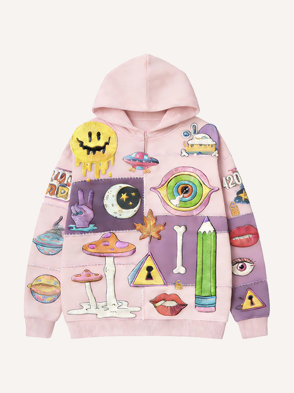 The Secret That Cannot Be Told Printed Hooded Sweatshirt