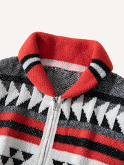 European-style light luxury design jacquard cardigan collar sweater