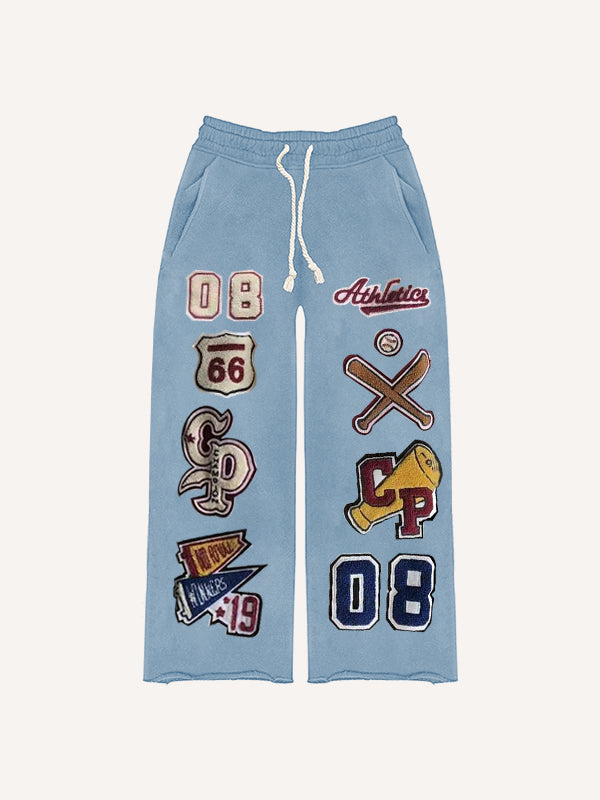 Patchwork distressed fashion Pants