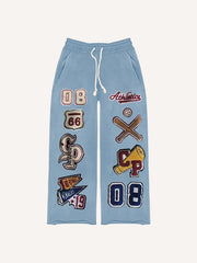 Patchwork distressed fashion Pants