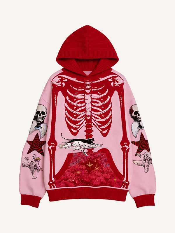 Hand-painted style printed high-end warm printed sweatshirt