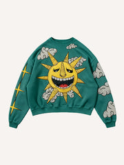 The moon and the sun have already begun Crew neck sweatshirt
