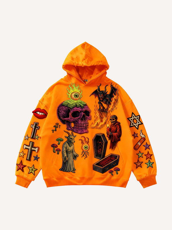 Brave Hellfire Textured Hooded Sweatshirt