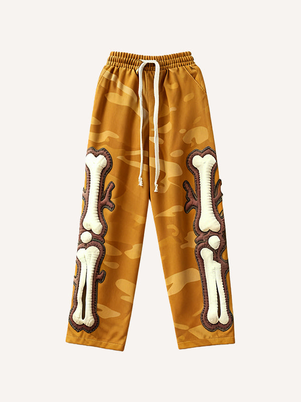 Two-tone skull cool goddess high-definition printed trousers