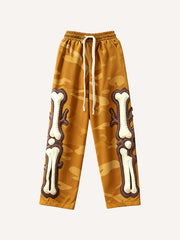 Two-tone skull cool goddess high-definition printed trousers