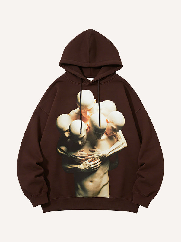 Stylish and peaceful dove soaring with outstretched wings hooded sweatshirt