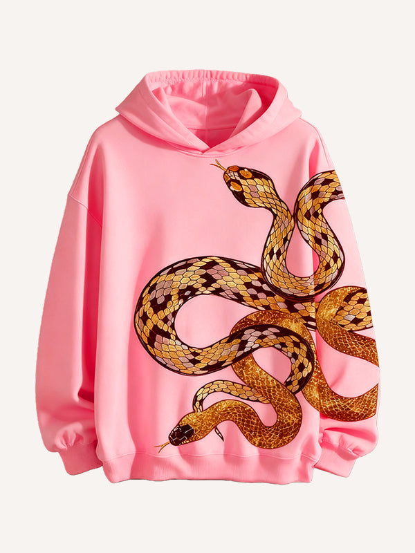 Golden Snake Flying Free and Unrestrained Fashion Hoodie