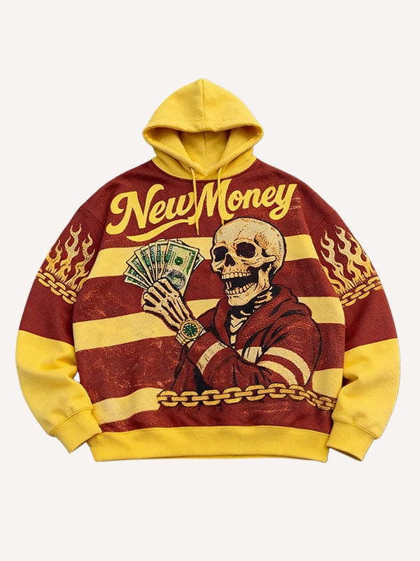 The devili is luck is on me wearing a warm sweater