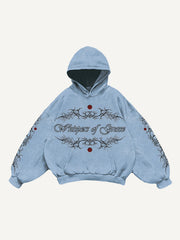 Hand-painted dark witch textured sweatshirt