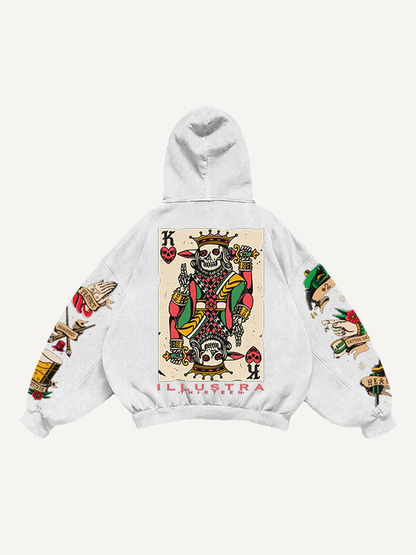 Skull King Playing Card Street Tattoo Sweatshirt